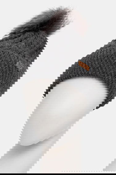 Beanie Barbour Cable Knit Pom Beanie Grå | LHA0555, 3