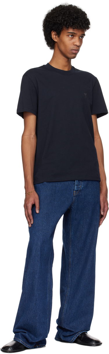 T-shirt AMI AMI Paris Ami de Coeur Cotton T-Shirt Mørkeblå | BFUTS003.724, 3