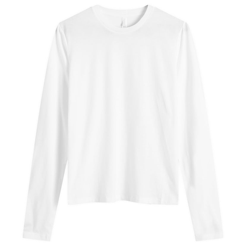 T-shirt SKIMS Relaxed Fit Long Sleeve T-Shirt Hvid | LS-LST-6976W-SNOW