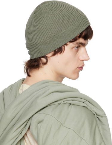 Beanie Rick Owens Rick Owens Hollywood Ribbed Beanie Grøn | RU01E5495 RIBWS, 2