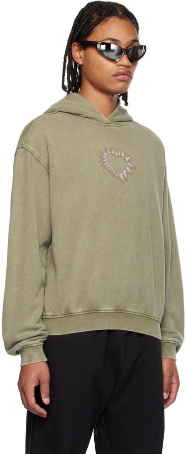 Sweatshirt We11done Printed Hoodie Grøn | WD-TH3-23-806-U-KK, 1
