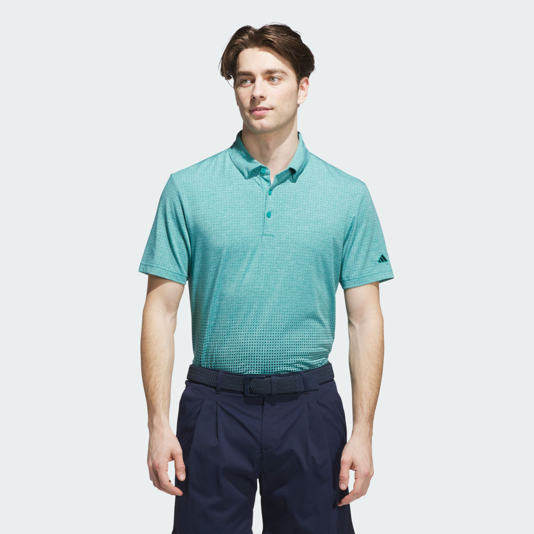 Polo skjorte adidas Performance Polo Shirt Go-to Rise Print Turkis | JL7901, 0