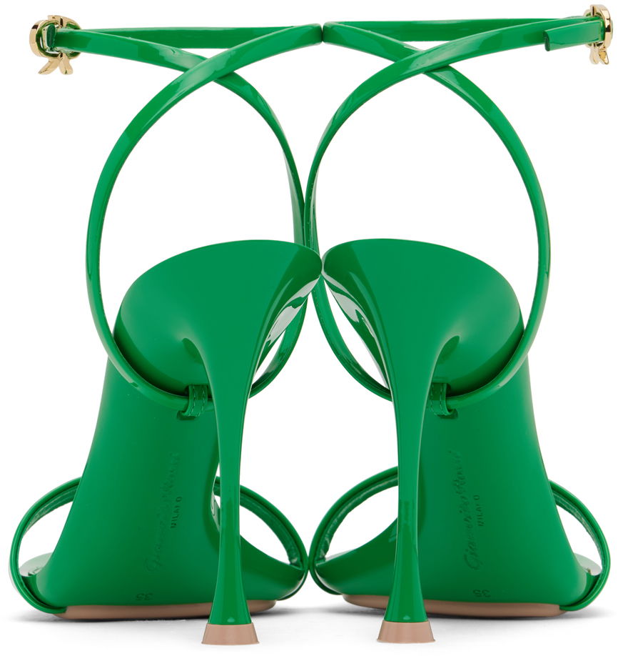 Sneakers og sko Gianvito Rossi Ribbon Heeled Sandals Grøn | G32174.95LAC.VER, 1