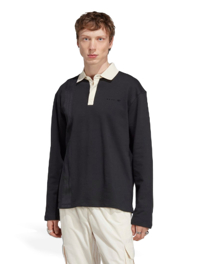 Polo skjorte adidas Originals Polo Shirt RIFTA Metro Long Sleeve Rugby Sort | IC8396