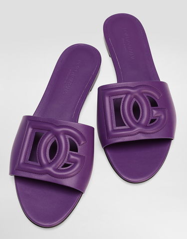 Tilbehør Dolce & Gabbana Dolce & Gabbana Calfskin Slides Lilla | CQ0436AY3298H438, 3