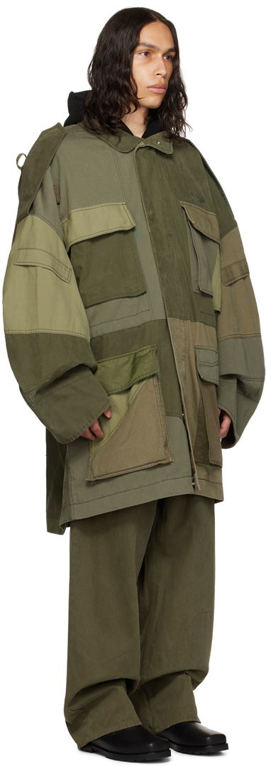 Parka We11done Paneled Jacket Grøn | WD-JP3-23-149-U-KK, 1