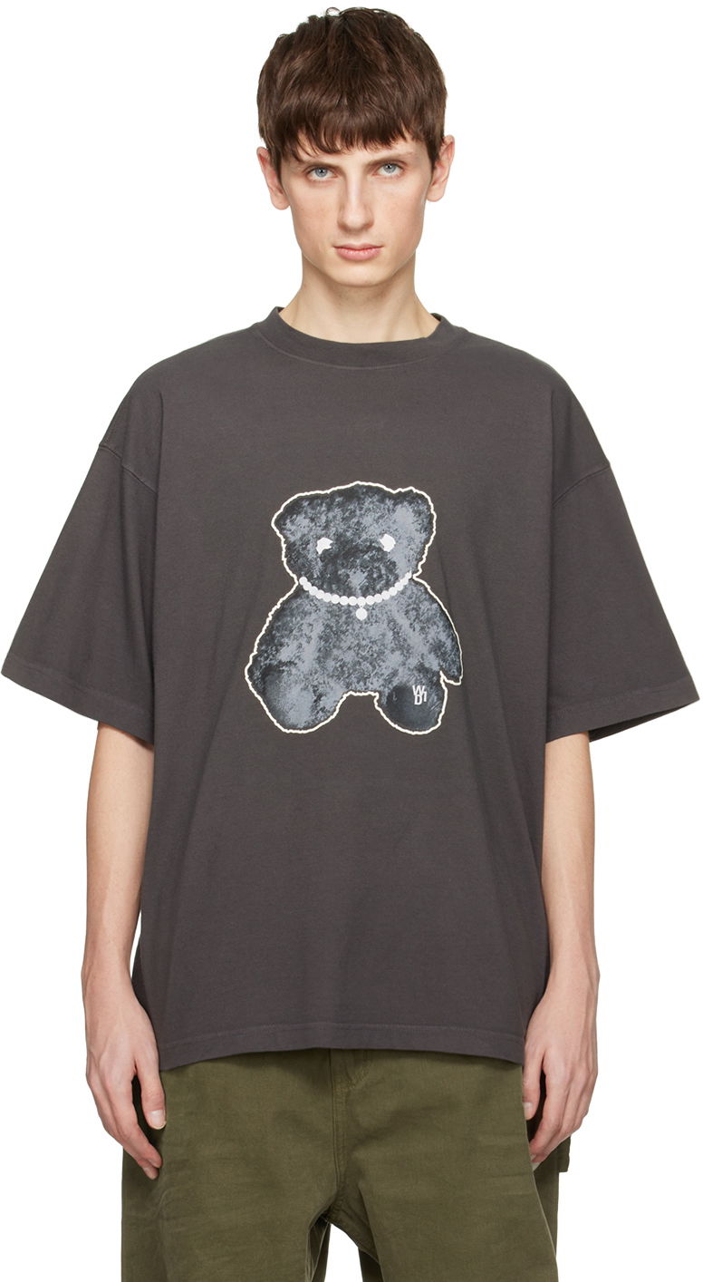 T-shirt We11done Necklace Teddy Graphic T-Shirt Grå | WD-TT9-20-117-U-CH, 0