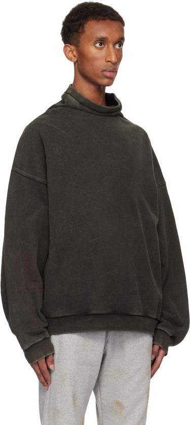 Sweater We11done Standard Logo Turtleneck Sweatshirt Grøn | WD-TS3-24-731-U-BK, 1