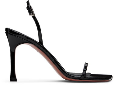 Skopleje Amina Muaddi Amina Muaddi Maya Slingback Heeled Sandals Sort | MAYA SLINGBACK PATENT, 0