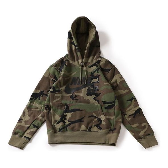 Sweatshirt Nike SB SB Icon Camouflage Hoodie Grøn | AT9756-222