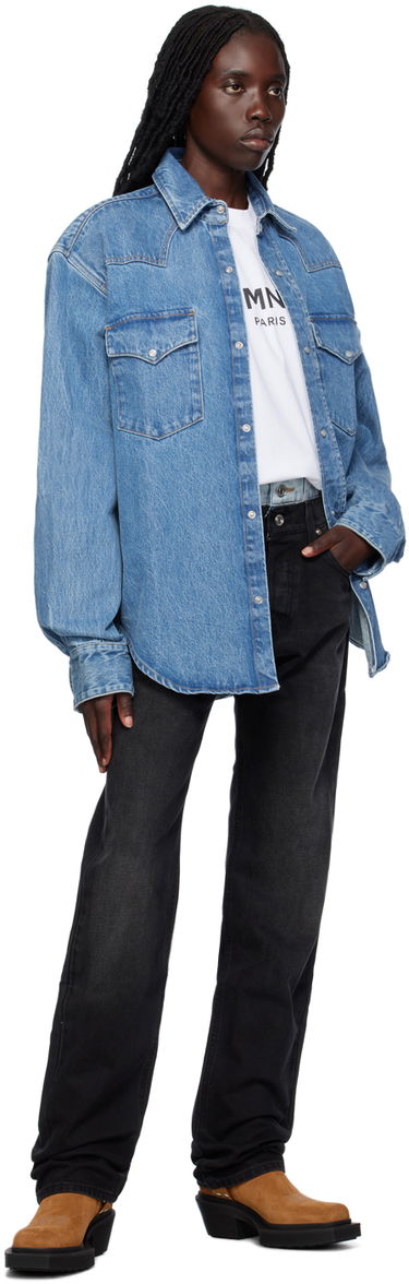 Skjorte VETEMENTS Flap Pocket Denim Shirt Blå | VL18SH250N, 3