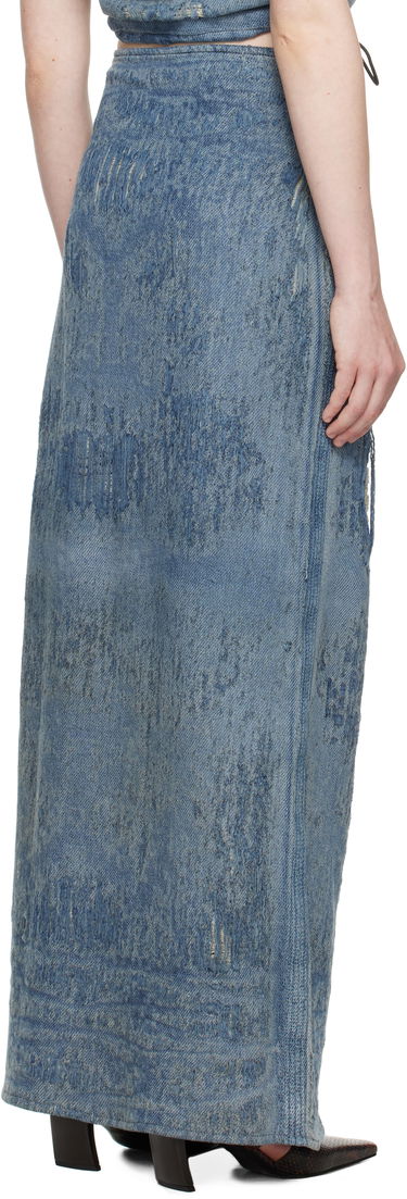 Nederdel Diesel Diesel De-Megan-Fsg Distressed Denim Maxi Skirt Blå | A18934 068RQ, 2