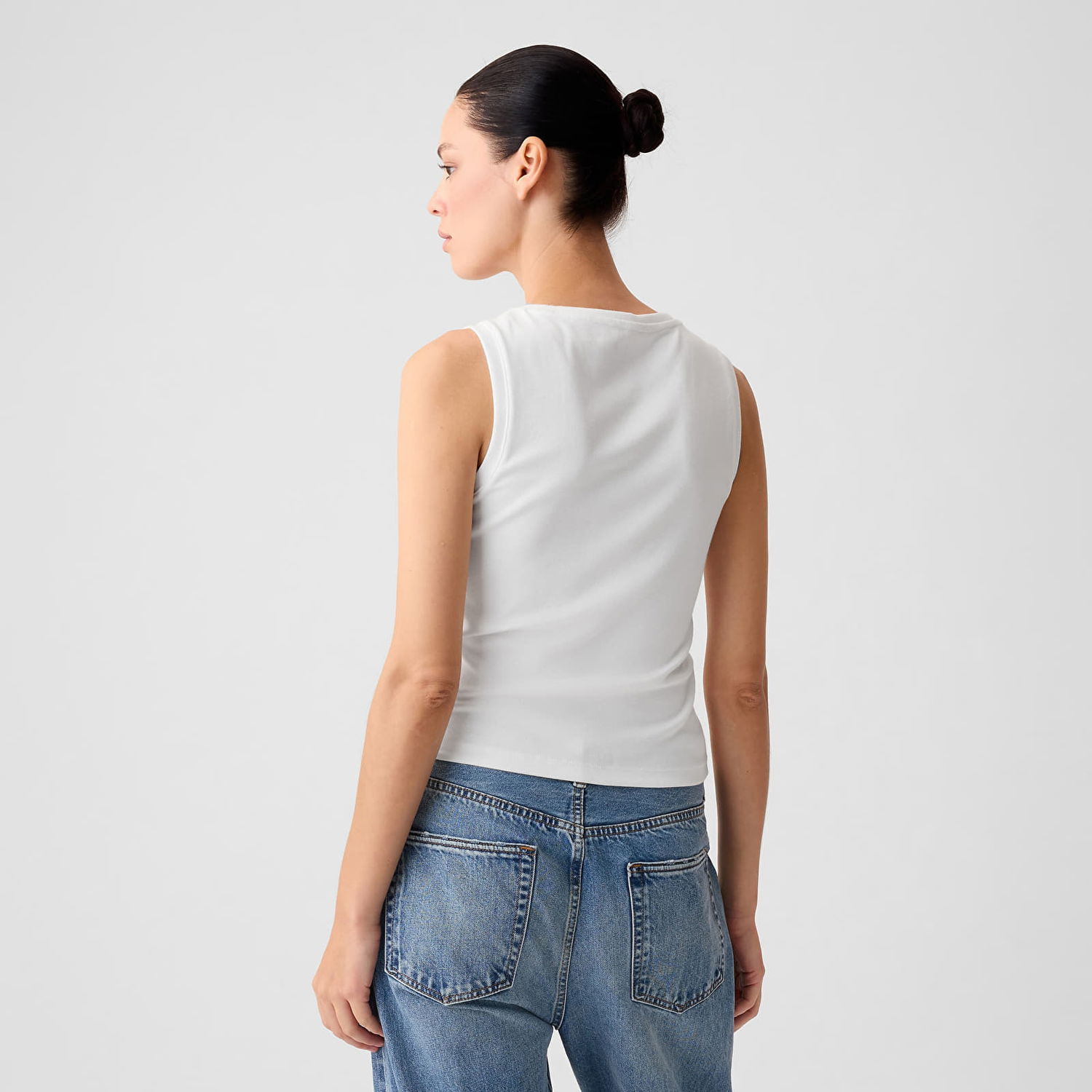 Tanktop GAP Sleeveless Modal Shell Fresh White Hvid | 540735-04, 1