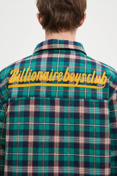 Skjorte BILLIONAIRE BOYS CLUB Billionaire Boys Club Padded Check Overshirt Grøn | B24430, 3
