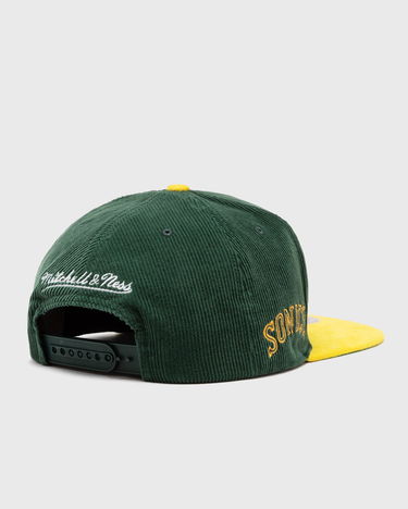 Kasket Mitchell & Ness Seattle Supersonics Corduroy Snapback Hat Grøn | HS10048-SSUGREN, 3