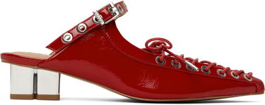 Sneakers og sko GANNI GANNI Lace-Up Mules Rød | S2964, 0