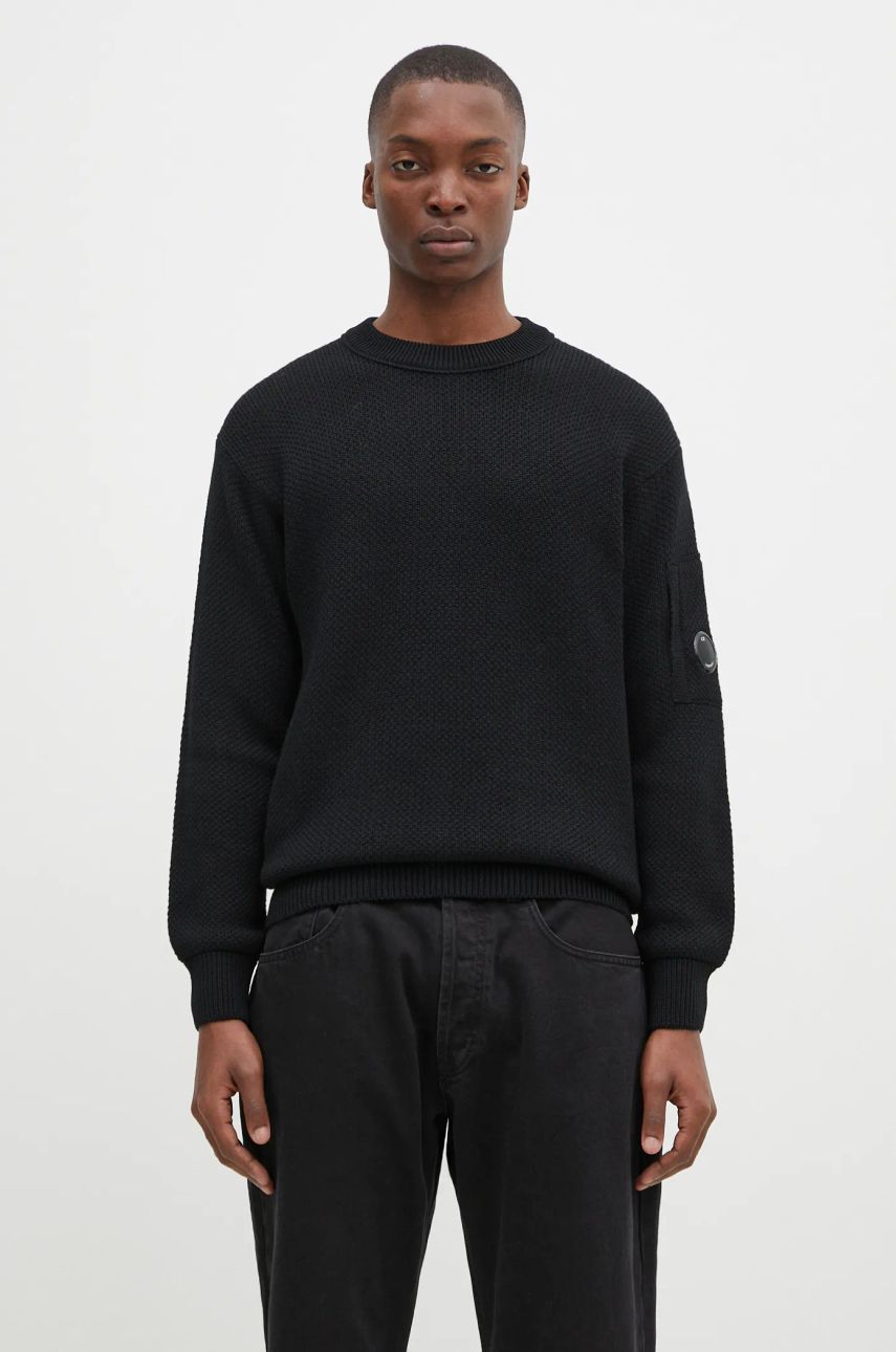 Sweater C.P. Company Knitwear Crew Neck Sweater Sort | 17CMKN228A006595A, 0