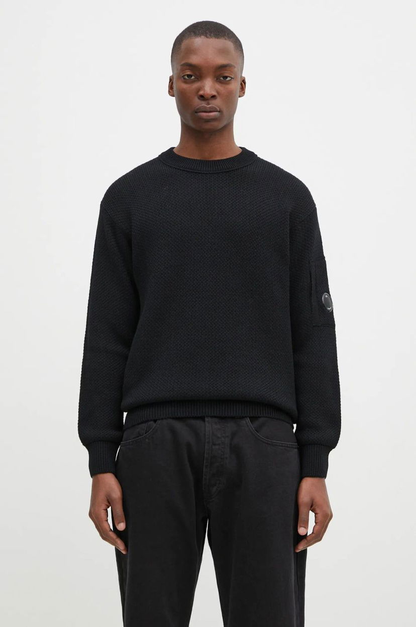 Sweater C.P. Company Knitwear Crew Neck Sweater Sort | 17CMKN228A006595A