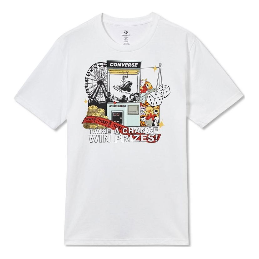 T-shirt Converse Claw Machine Graphic Tee Hvid | 10023457-A02