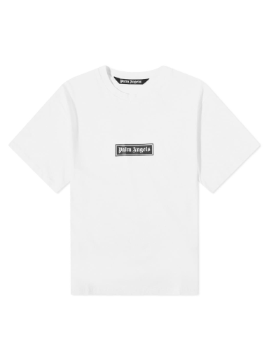 T-shirt Palm Angels Garmet Dyed Box Logo Tee Hvid | PMAA065F22JER0020101