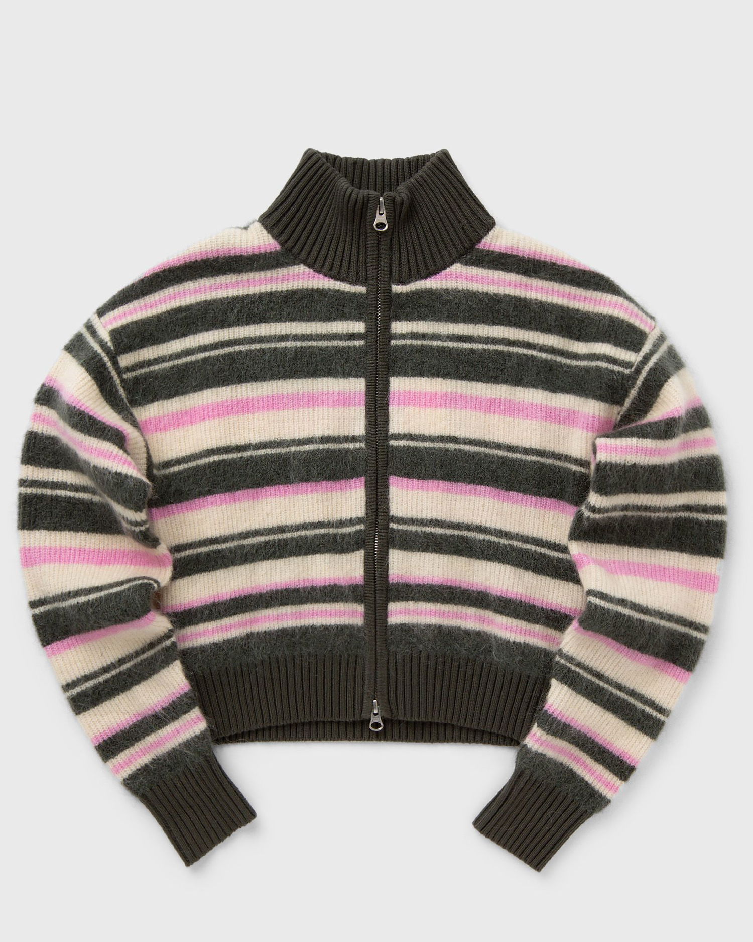Sweater Samsoe Samsoe Samsøe & Samsøe Jeanne Striped Cropped Cardigan Flerfarvet | F23300143-FOREST_NIGHT_ST, 0