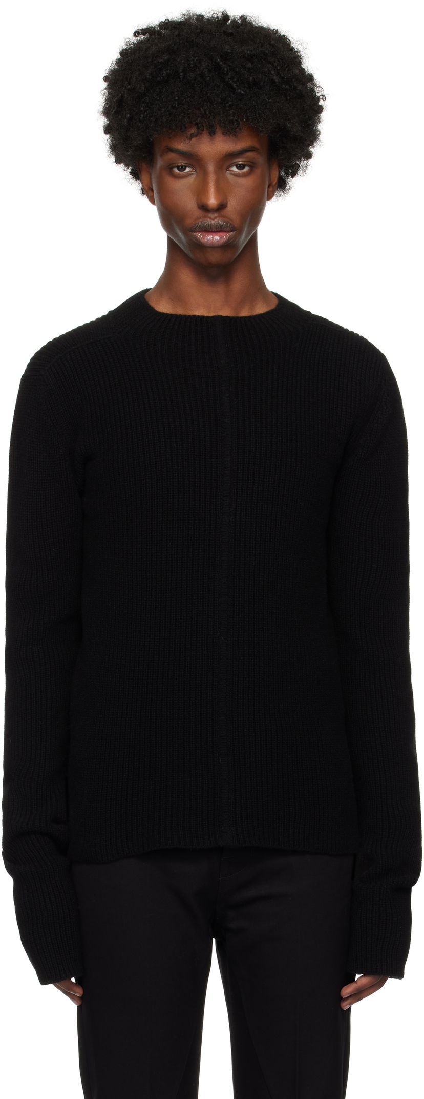 Sweater Rick Owens Porterville Headon Sweater Sort | RR02D6690 WSBR
