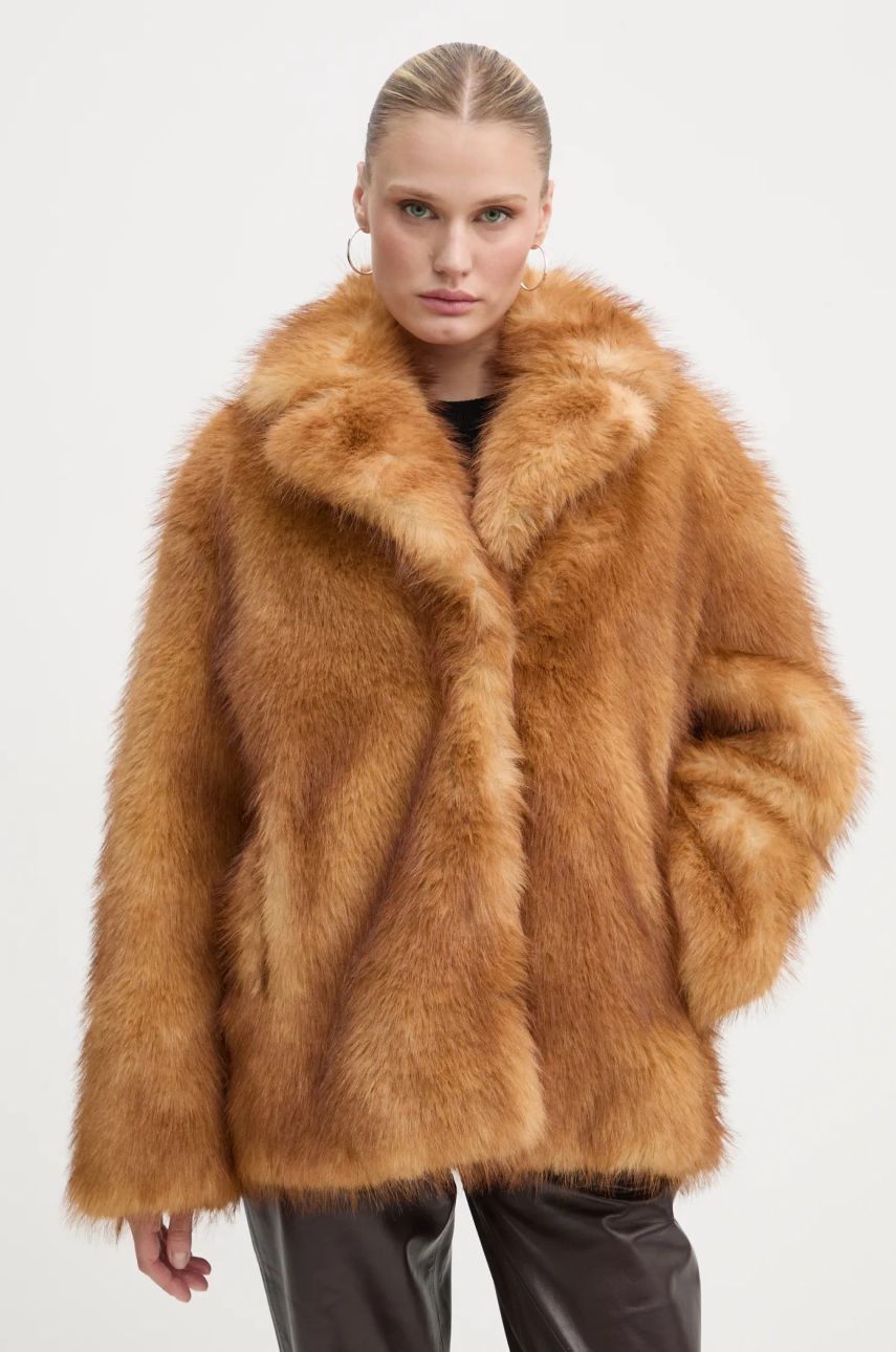 Frakker STAND STUDIO Stand Studio Janice Faux Fur Jacket Brun | 61239.9156, 0