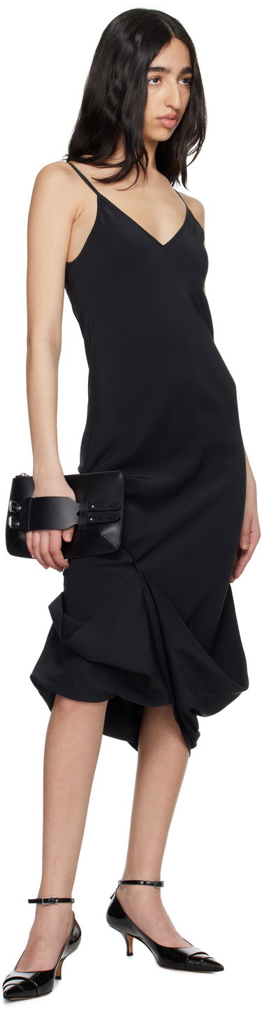 Kjole Maison Margiela MM6 Maison Margiela Silk Maxi Slip Dress Sort | S62DG0047 M35441, 4