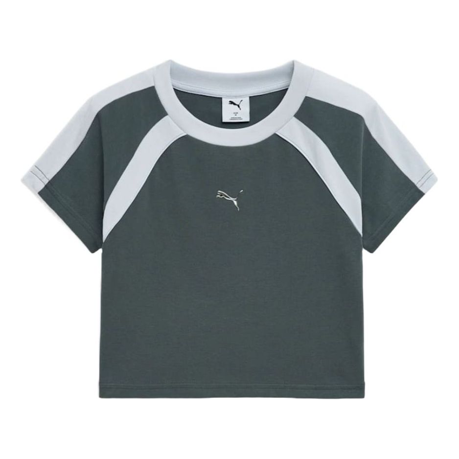 Crop top Puma Dare To Cropped T-Shirt Grøn | 633249-83, 0