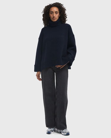 Sweater Samsoe Samsoe Samsøe & Samsøe SAKEIKU Turtleneck Sweater, Size M Mørkeblå | F24400069-SALUTE, 1