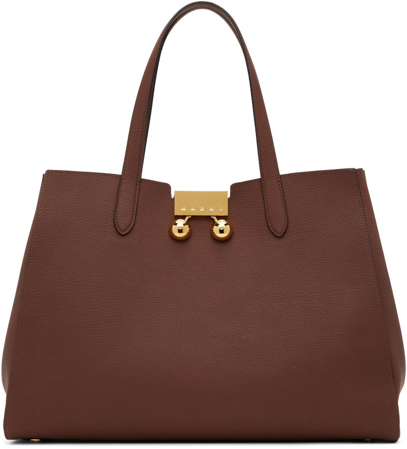 Mulepose Marni Marni Medium Trunkaroo Tote Brun | BMMP0154U0 P8185