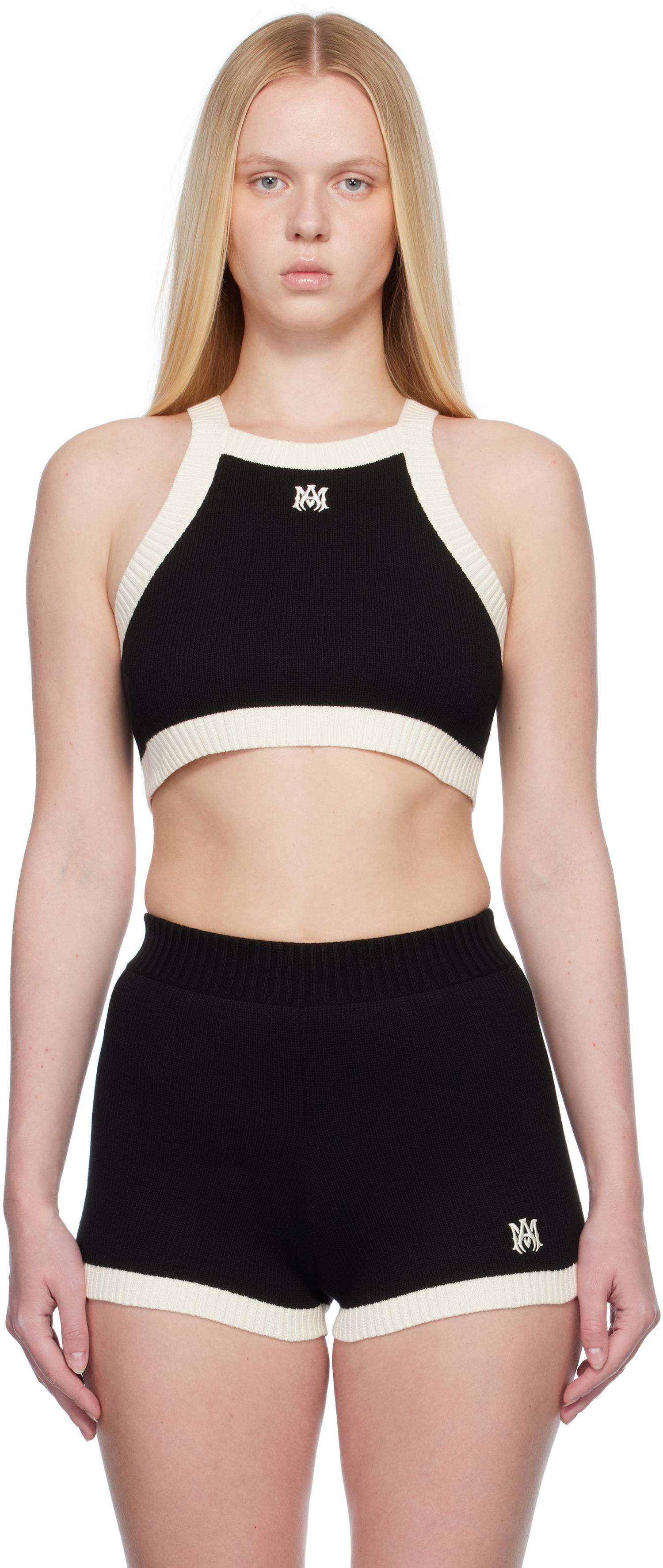 Tanktop AMIRI AMIRI MA Knit Cropped Tank Top Sort | AWKNTT1025, 0