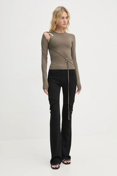 T-shirt HELIOT EMIL Long Sleeve Cutout Detail Top Grøn | AW24.W.13.071.DG23, 1