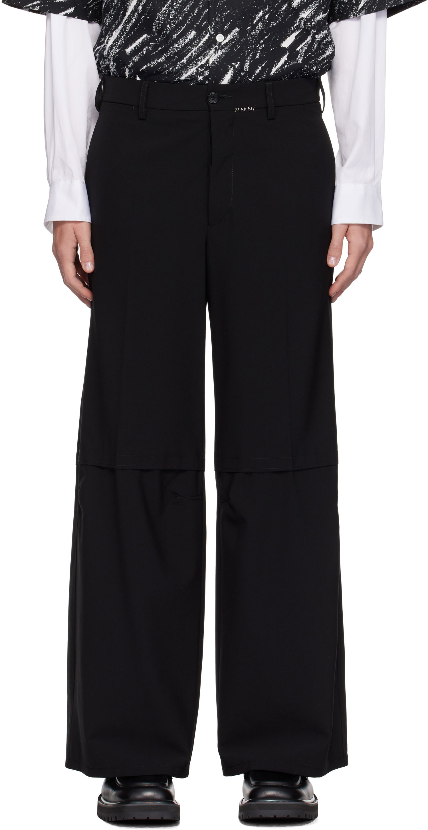 Bukser Marni Mending Trousers Sort | PUMU0271SU UTP771, 0