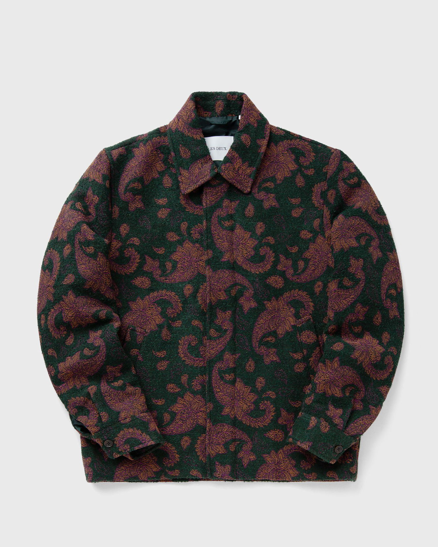 Bomberjakke Les Deux Les Deux Noel Jacquard Coach Jacket, Size XL Grøn | LDM610176-575766, 0