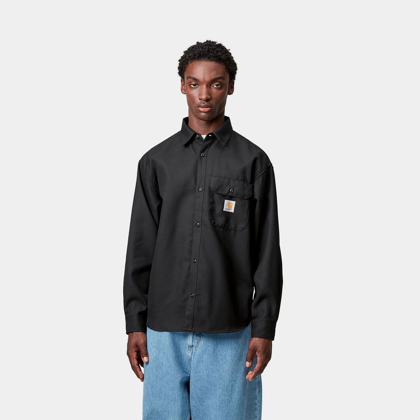 Skjorte Carhartt WIP Carhartt WIP Ray Long Sleeve Shirt Sort | I035626_3