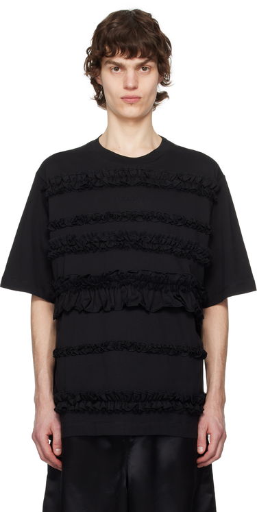 T-shirt Simone Rocha Simone Rocha Ruffle Frill T-Shirt Sort | 5325 0553, 0