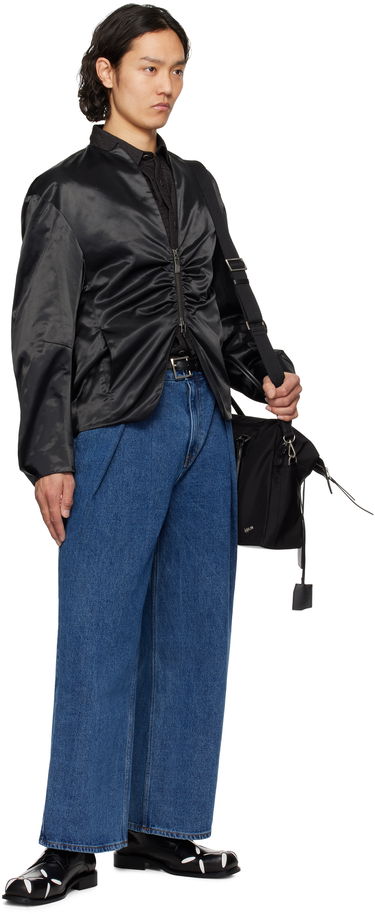 Bomberjakke ADER ERROR ADER error Product. 20 Ruched Satin Jacket Sort | BO01SSJK0802BK, 3