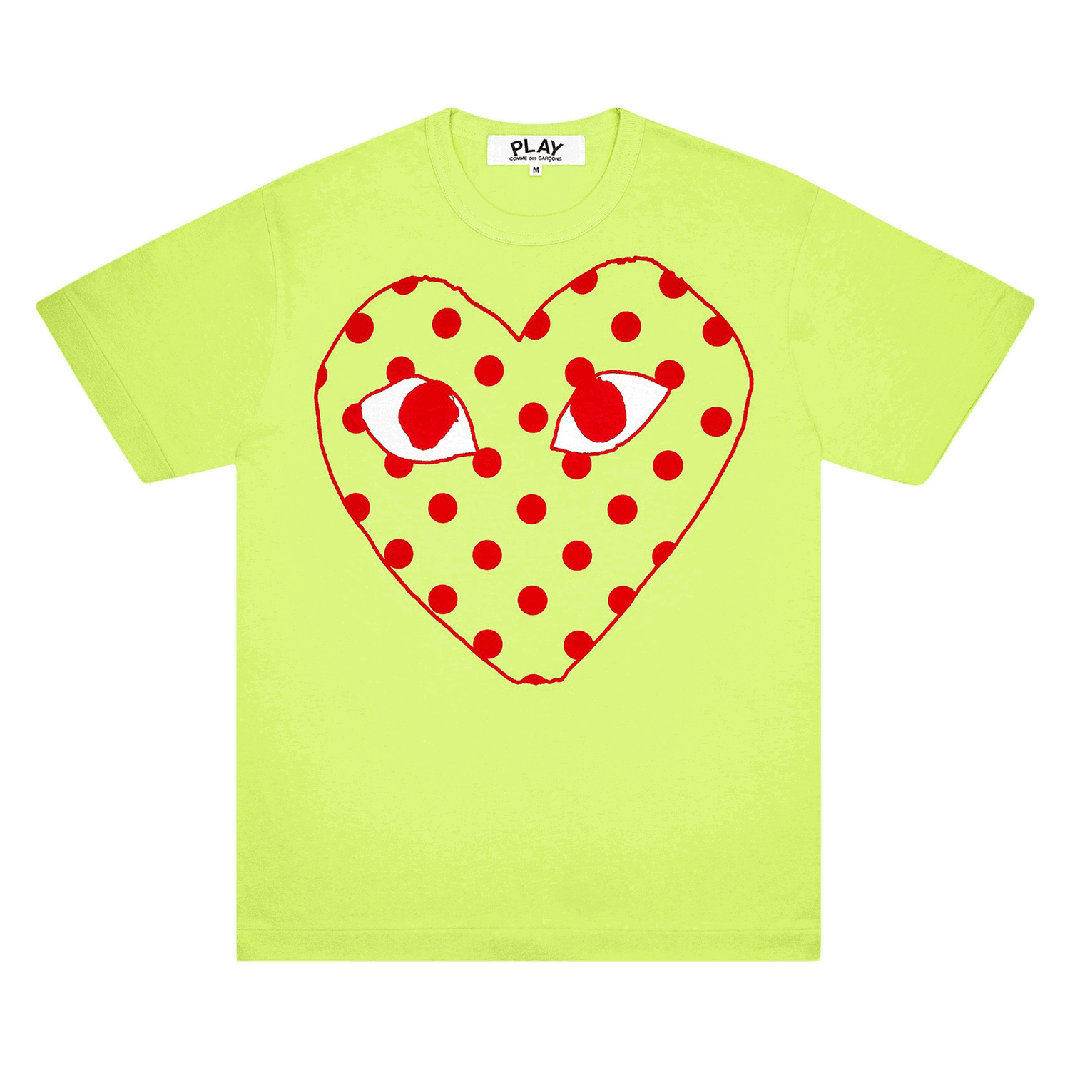 T-shirt Comme des Garçons PLAY Pastelle Polka Dot Logo T-Shirt Grøn | AZ T276 051 2, 0