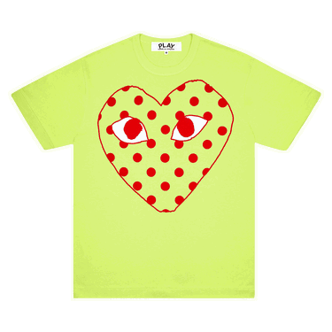 T-shirt Comme des Garçons PLAY Pastelle Polka Dot Logo T-Shirt Grøn | AZ T276 051 2, 0