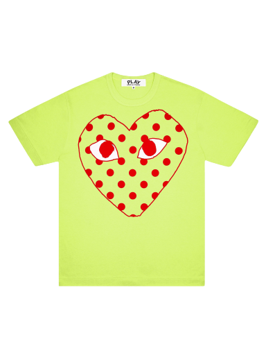 T-shirt Comme des Garçons PLAY Pastelle Polka Dot Logo T-Shirt Grøn | AZ T276 051 2