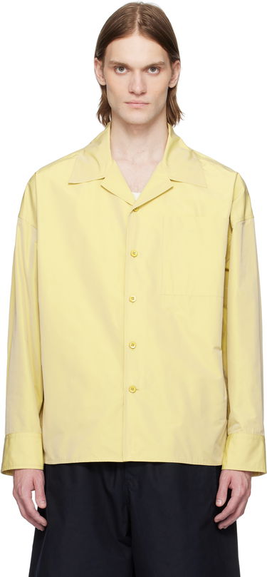 Skjorte Jil Sander Jil Sander Taffeta Camp Collar Shirt Gul | J21DL0224_J70005, 0