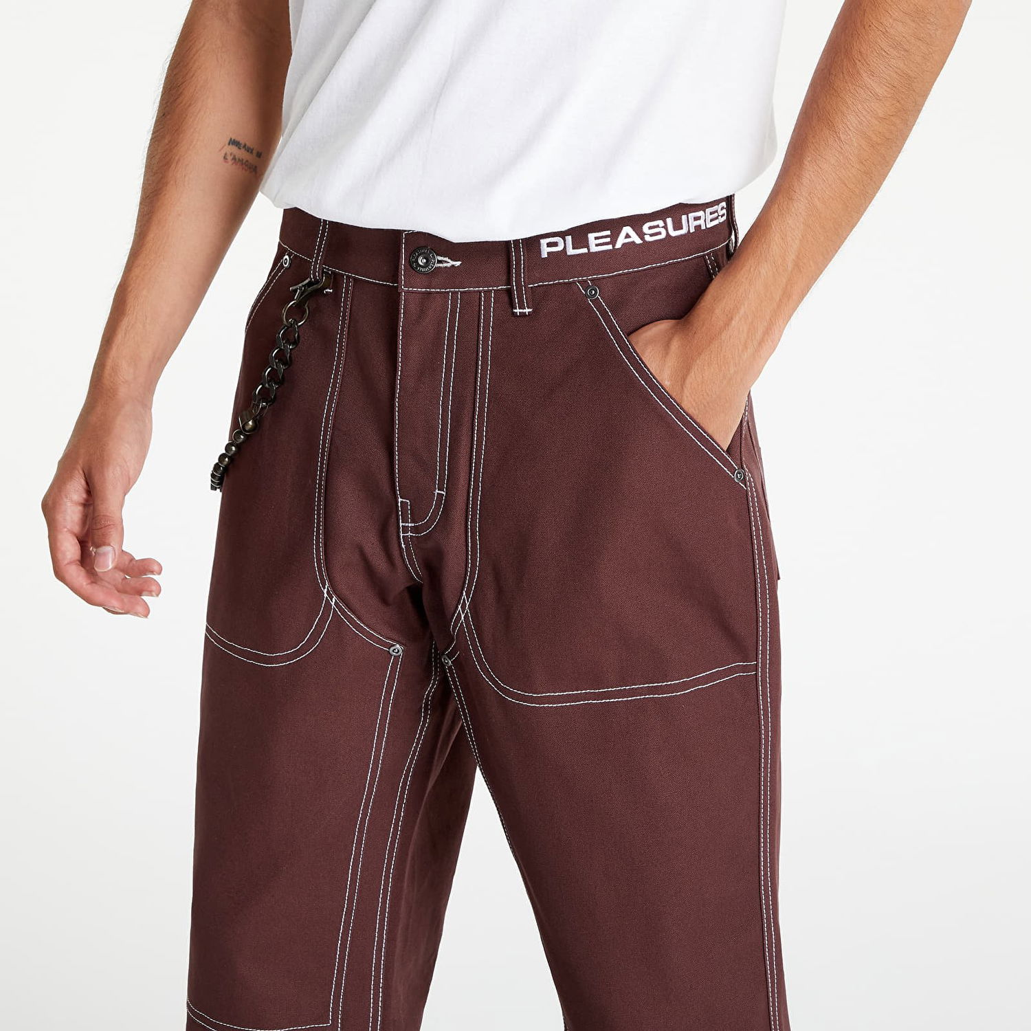 Bukser Pleasures Ultra Utility Pant Brun | P22F030 BROWN, 0