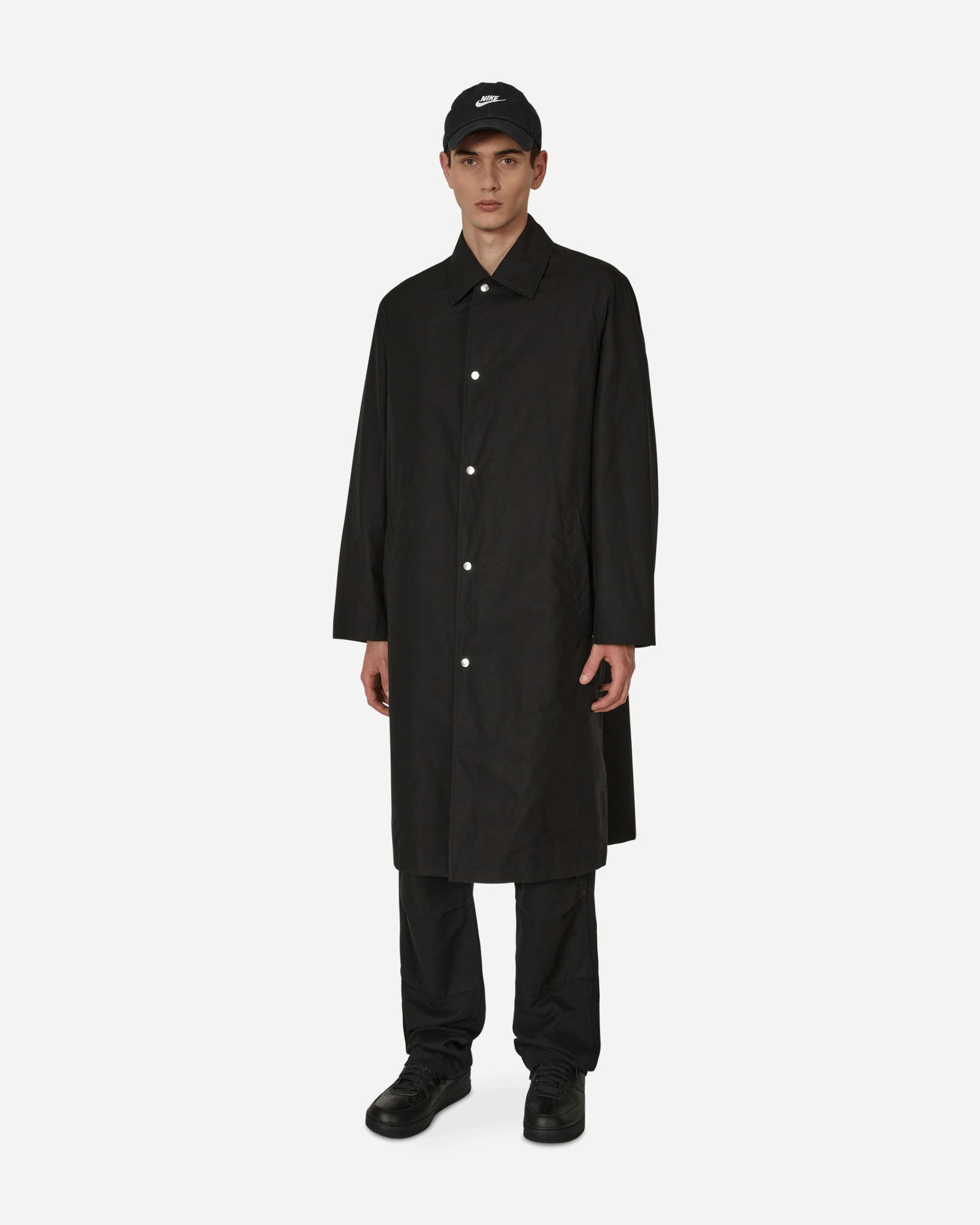 Regnfrakke Jil Sander Water-Repellent Cotton Coat Sort | J23AA0007  001, 0