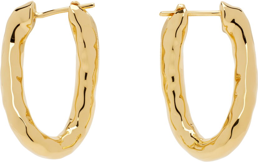 Øreringe Jil Sander Jil Sander Molten Hoop Earrings Metalisk | J11VG0256_P4877