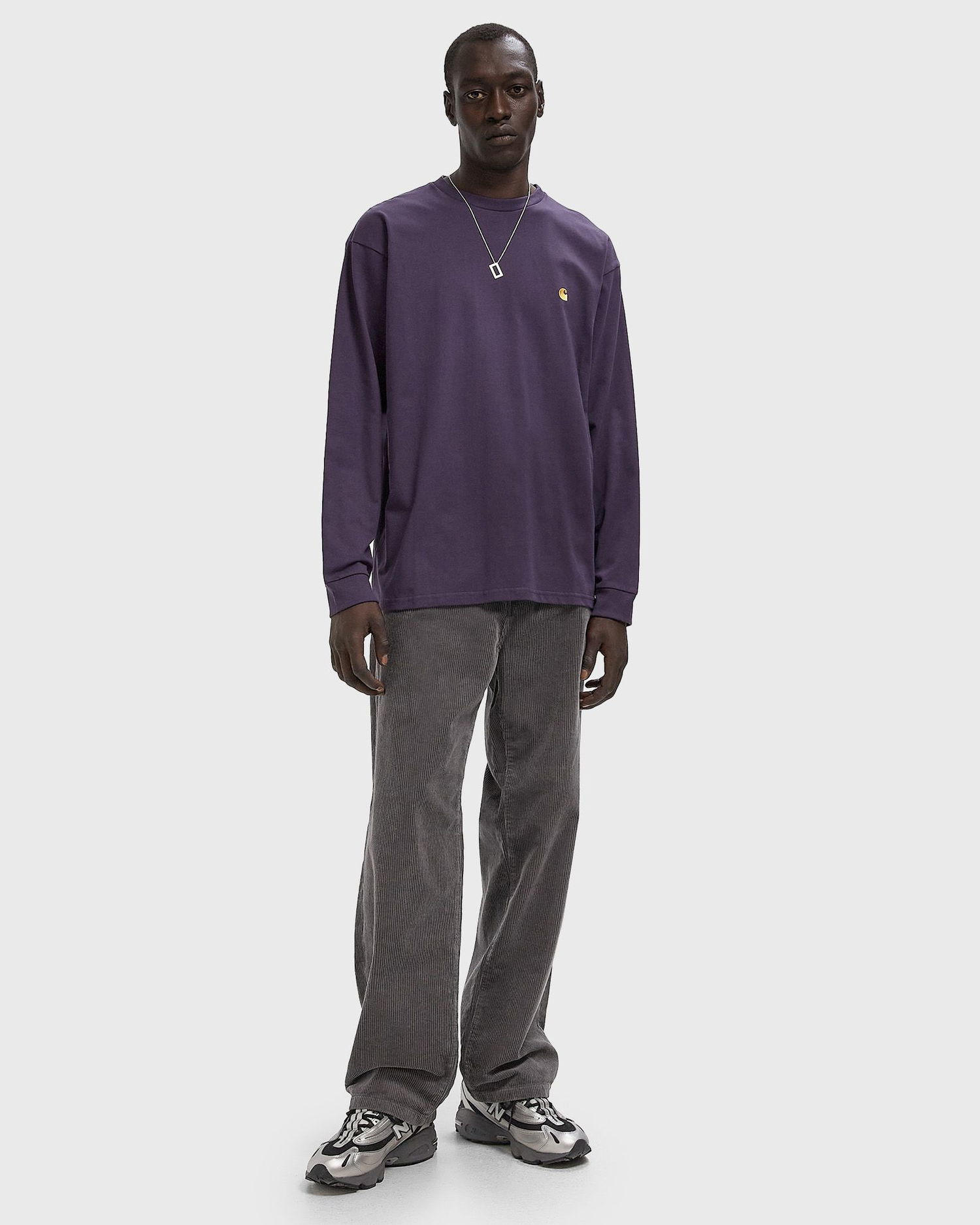 T-shirt Carhartt WIP Long Sleeve Chase T-Shirt Lilla | I026392-37Y.XX, 1