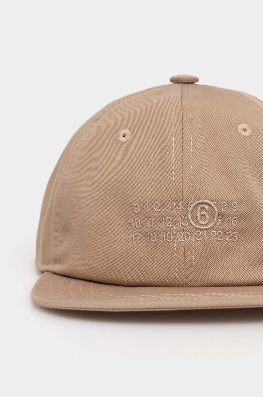 Kasket Maison Margiela MM6 Numeric Signature Cap Beige | SH0TC0002 S78611, 1