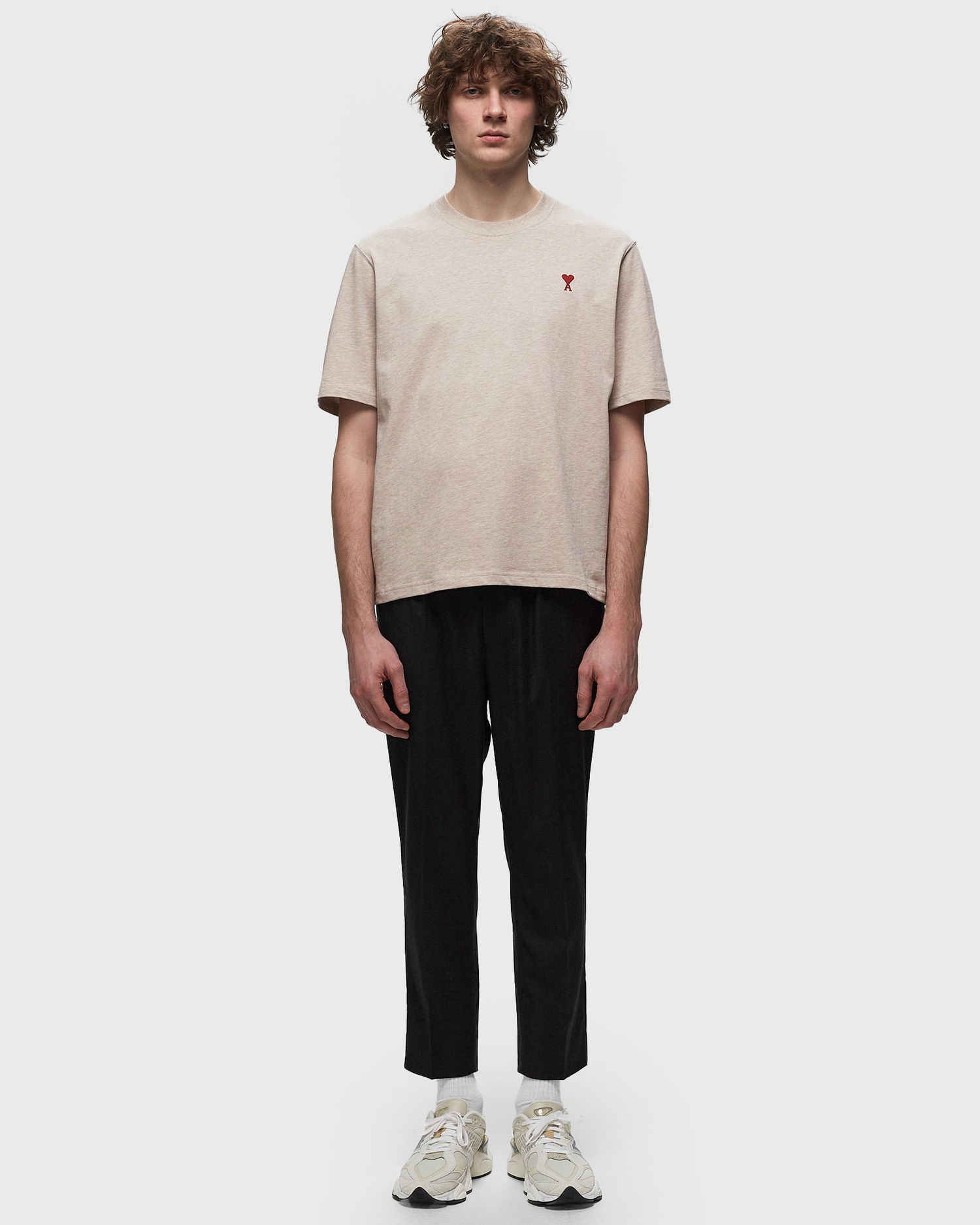 T-shirt AMI Paris Tee Beige | UTS005.726-2712, 1