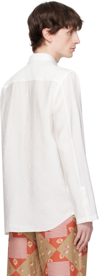 Skjorte Ranra RANRA Maker Gauze Modal Poly Classic Shirt Hvid | AMSS25LS01550, 2