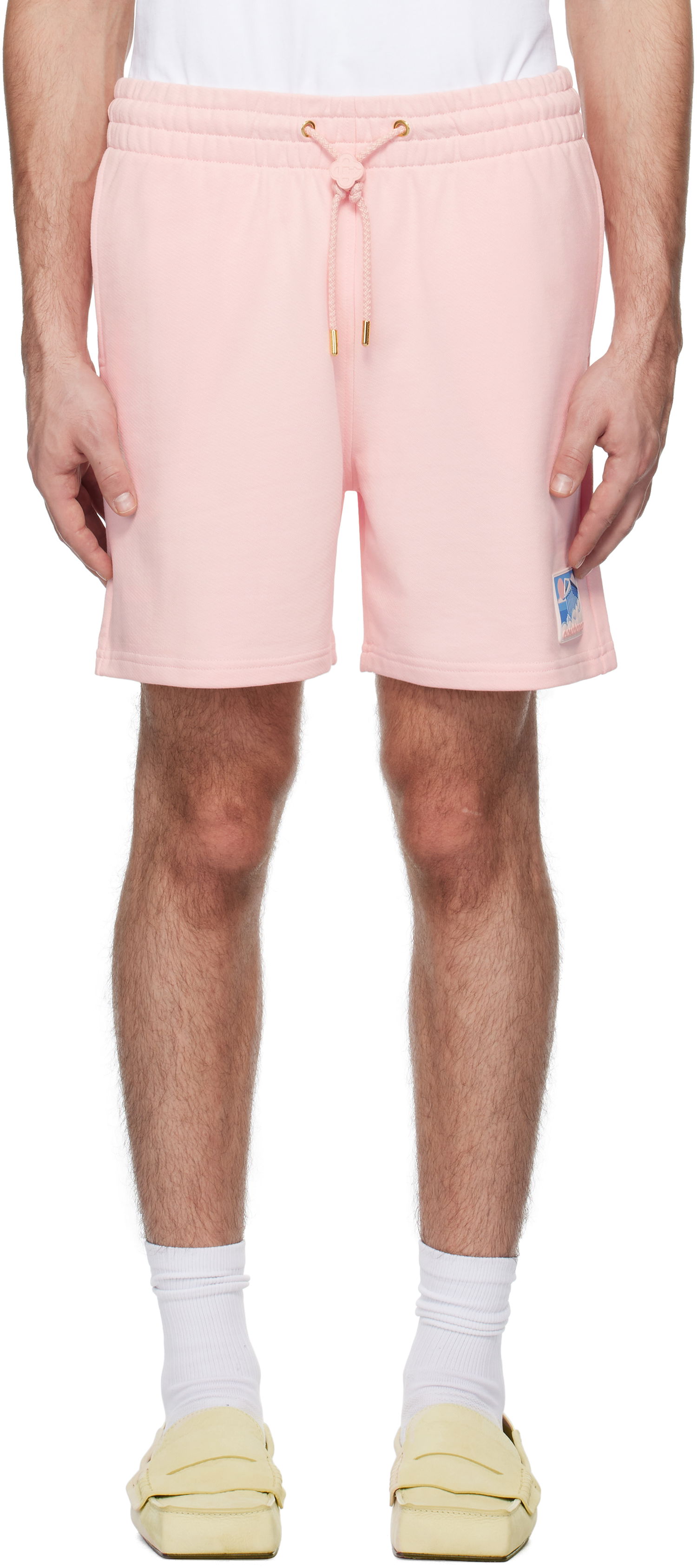 Shorts Casablanca Temple Rubber Patch Shorts Lyserød | MPS25-JTR-003-01, 0